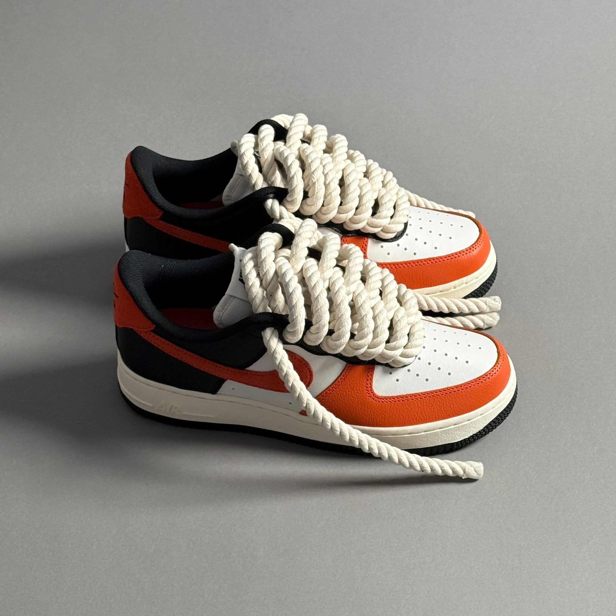Nike Air Force 1 Pumpkin "Rope Laces Beige" V2 - EV8 Style