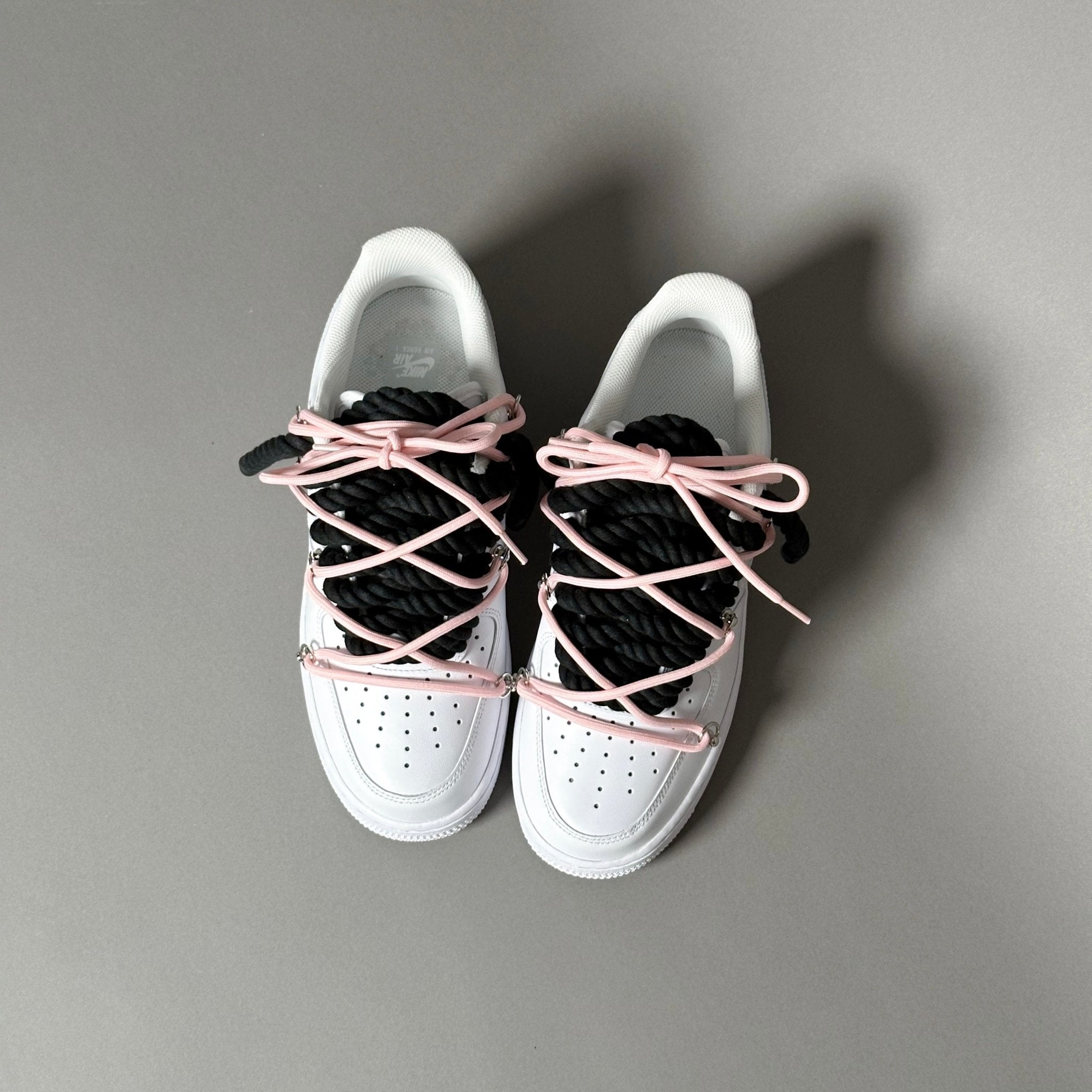 Nike Air Force 1 “Rope Laces Black” Triple Pink - EV8 Style