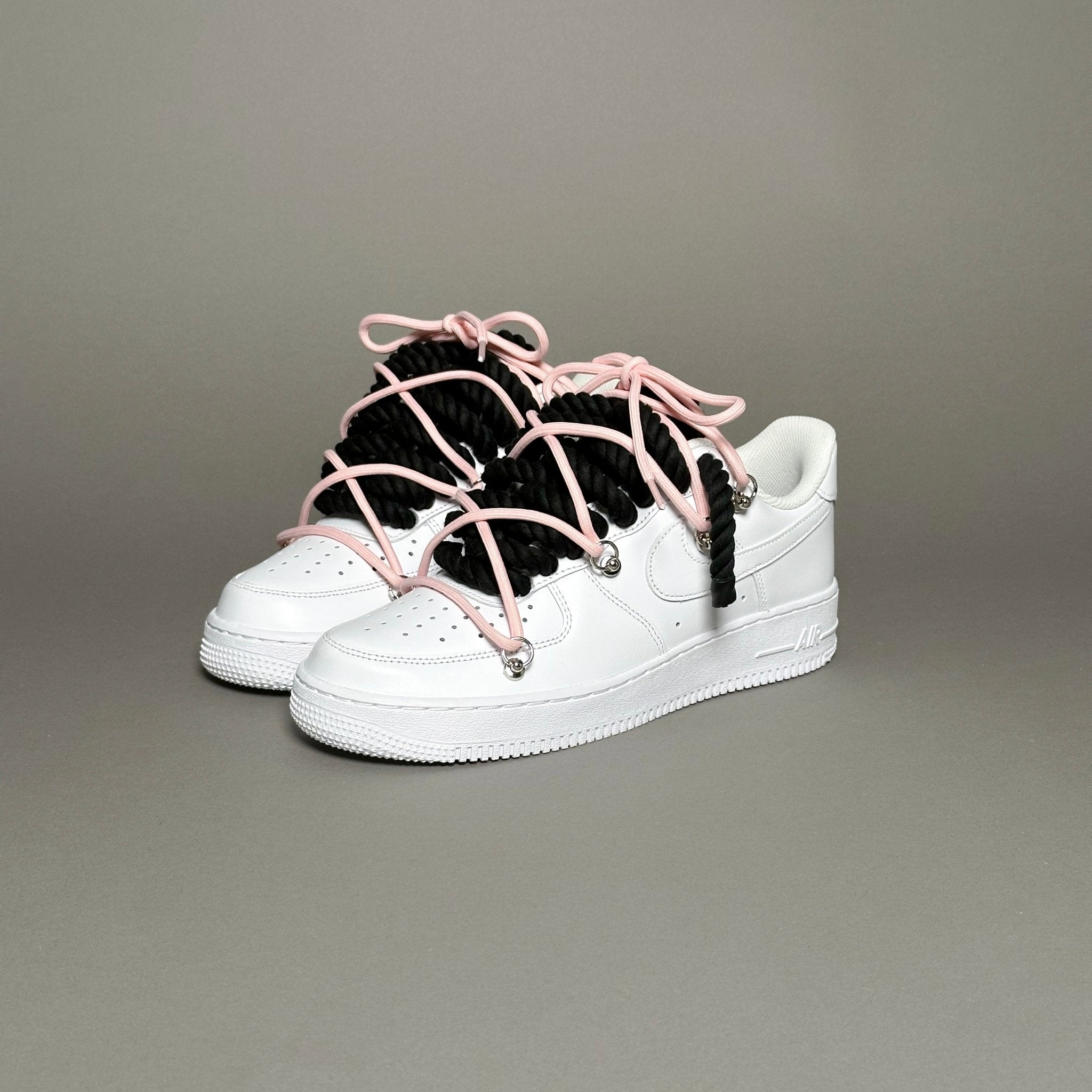 Nike Air Force 1 “Rope Laces Black” Triple Pink - EV8 Style