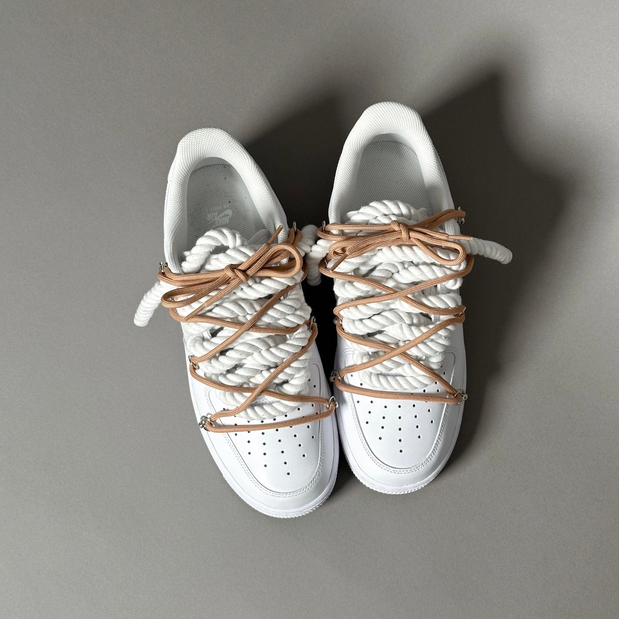 Nike Air Force 1 “Rope Laces White” Triple Camel V1 - EV8 Style