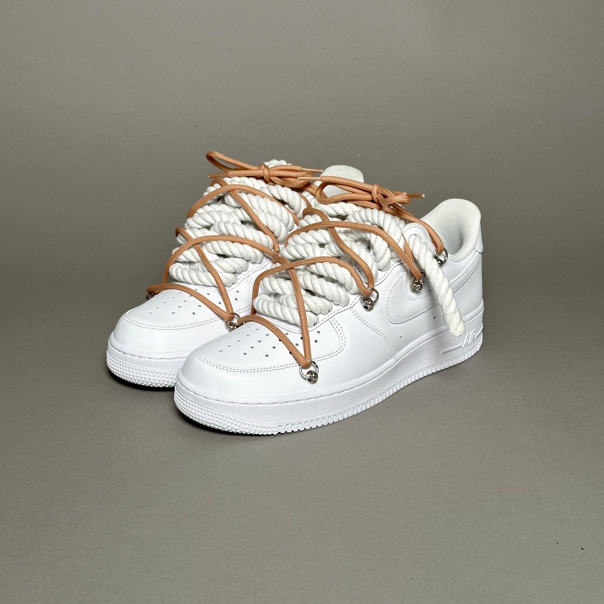 Nike Air Force 1 “Rope Laces White” Triple Camel V1 - EV8 Style