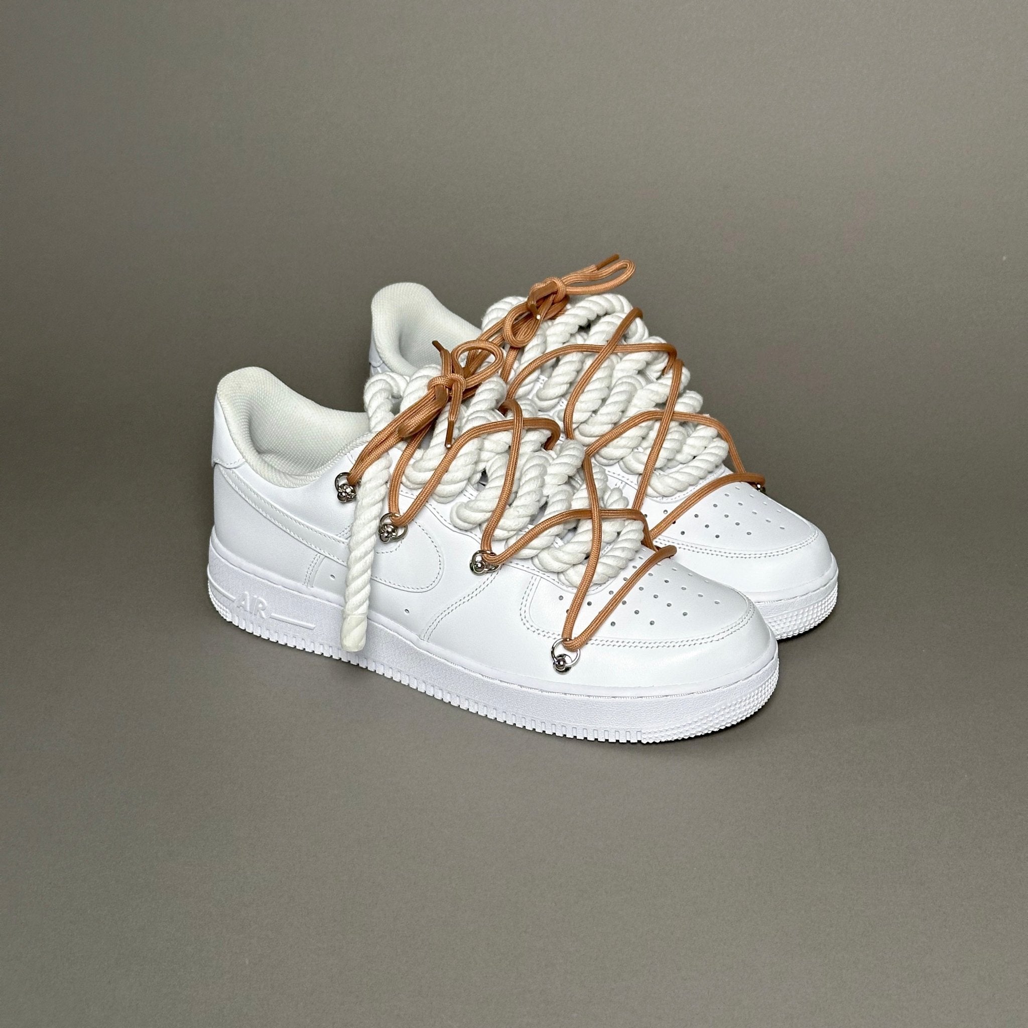 Nike Air Force 1 “Rope Laces White” Triple Camel V1 - EV8 Style