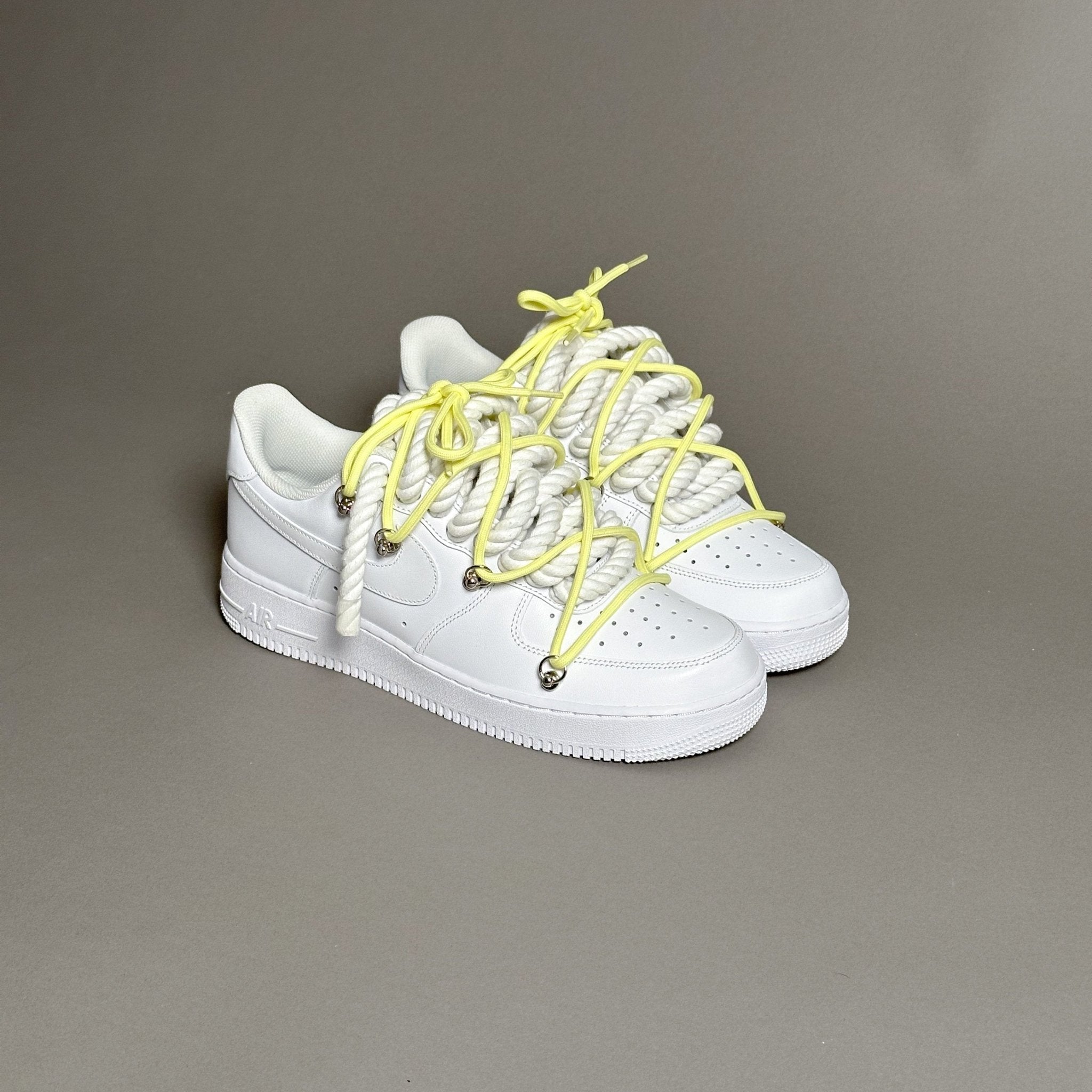 Nike Air Force 1 “Rope Laces White” Triple Yellow V1 - EV8 Style