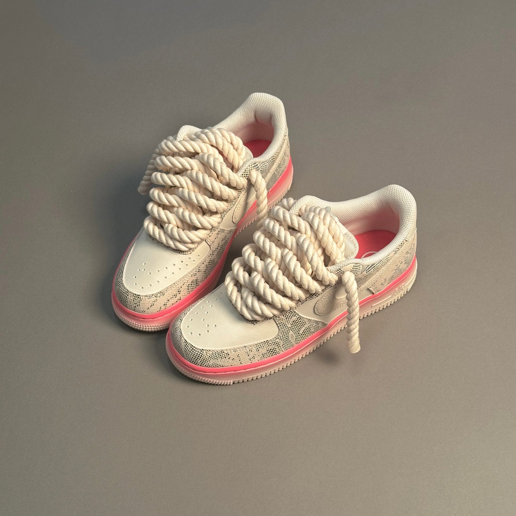 Nike Air Force 1 Snake Rose "Rope Laces" V1 - EV8 Style