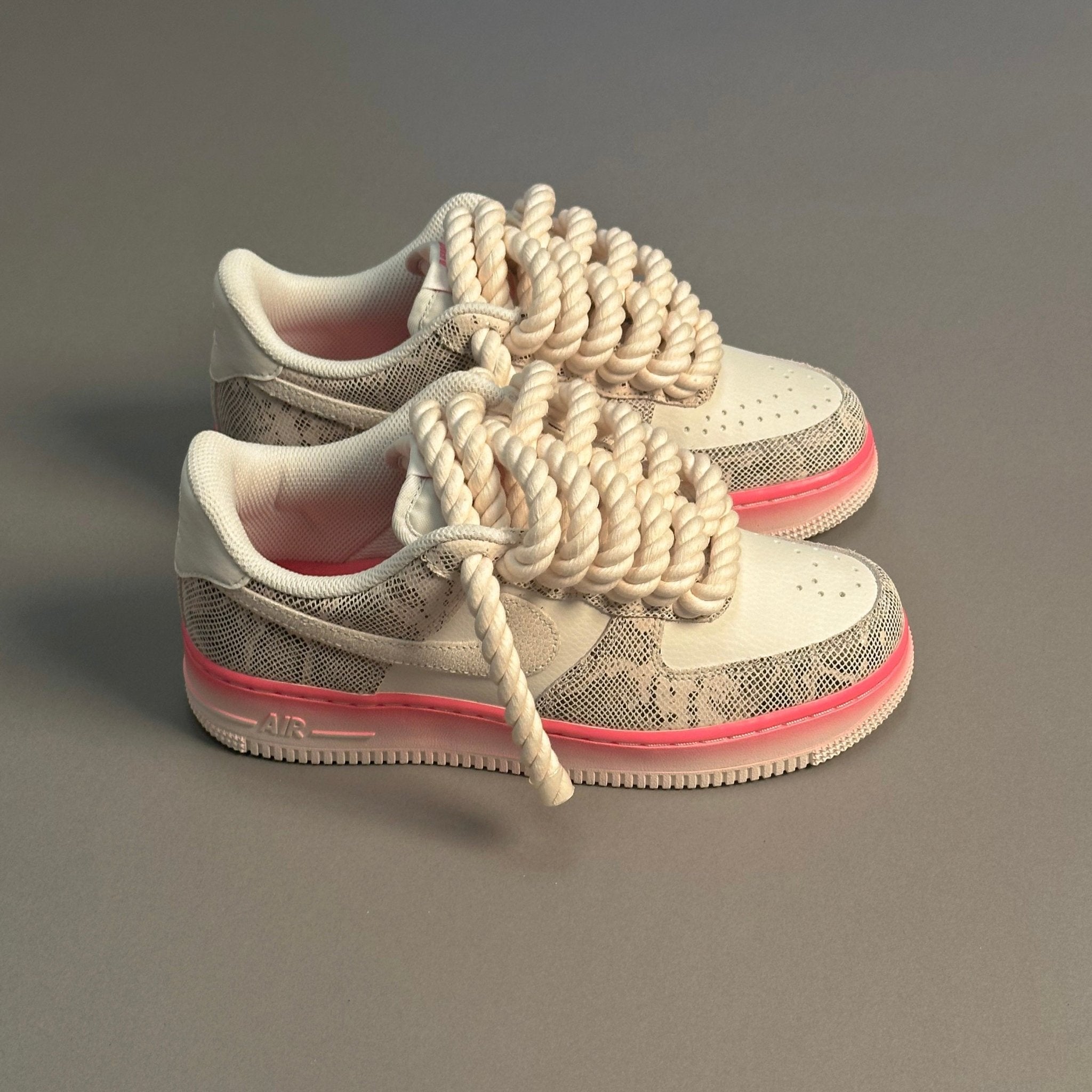 Nike Air Force 1 Snake Rose "Rope Laces" V1 - EV8 Style