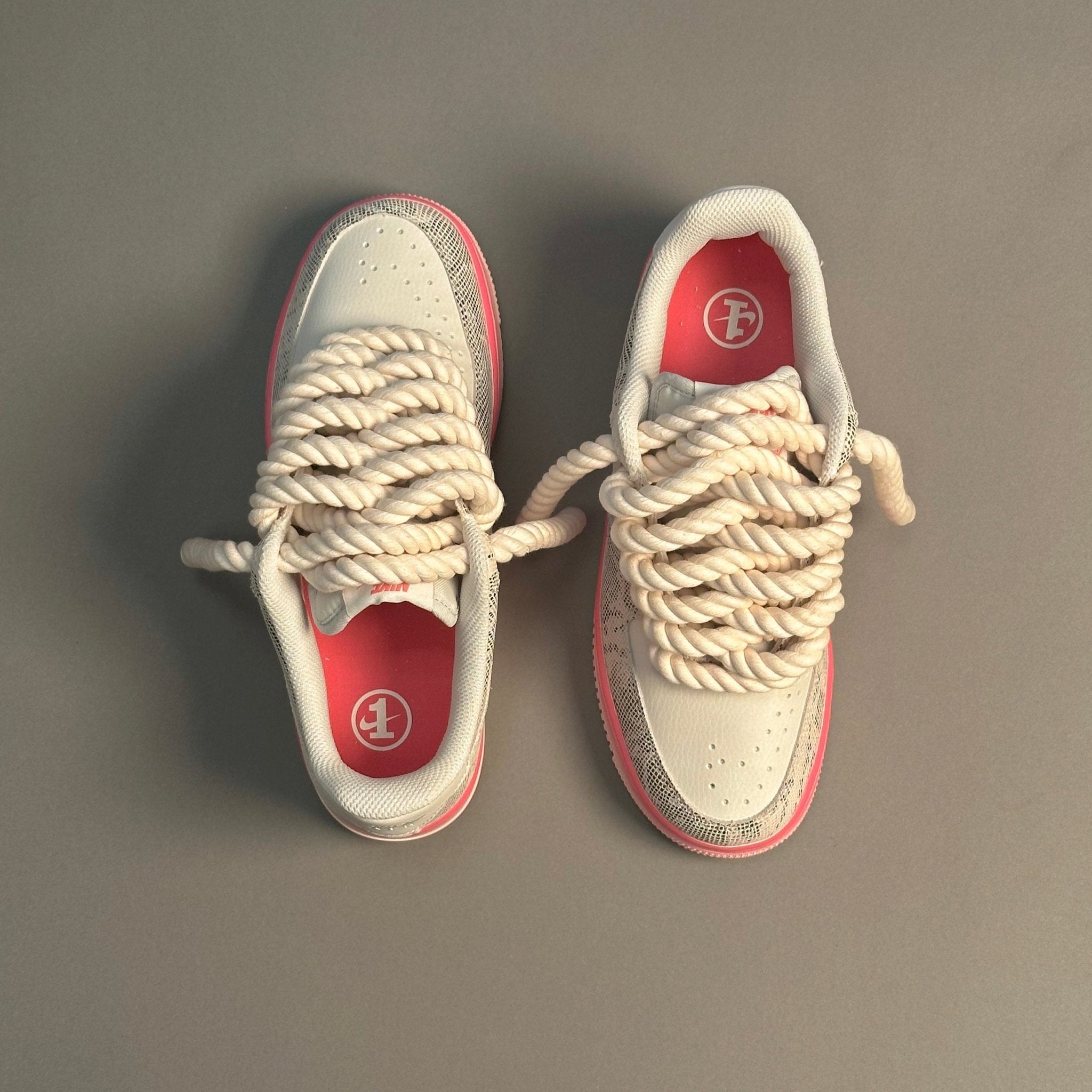 Nike Air Force 1 Snake Rose "Rope Laces" V1 - EV8 Style