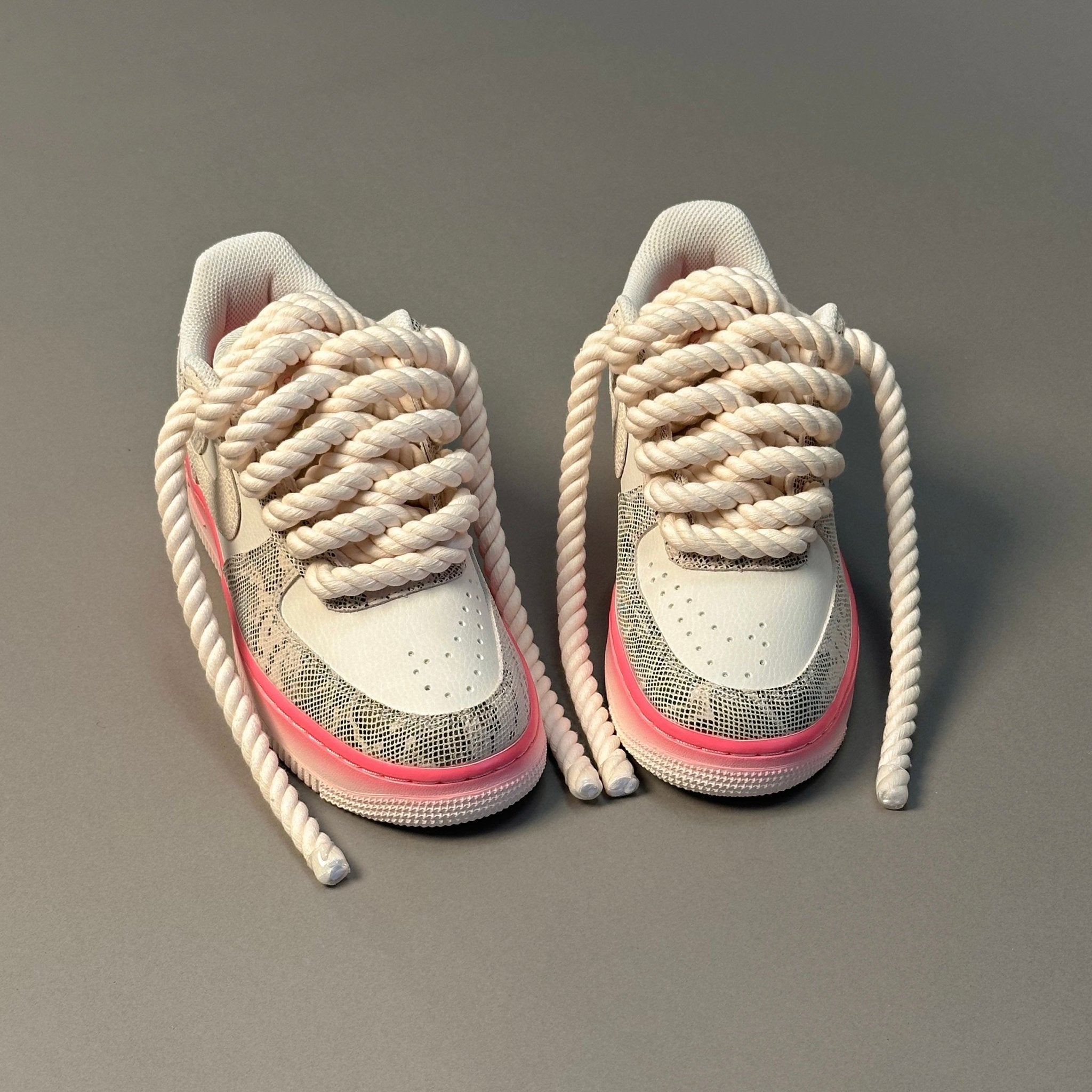 Nike Air Force 1 Snake Rose "Rope Laces" V2 - EV8 Style