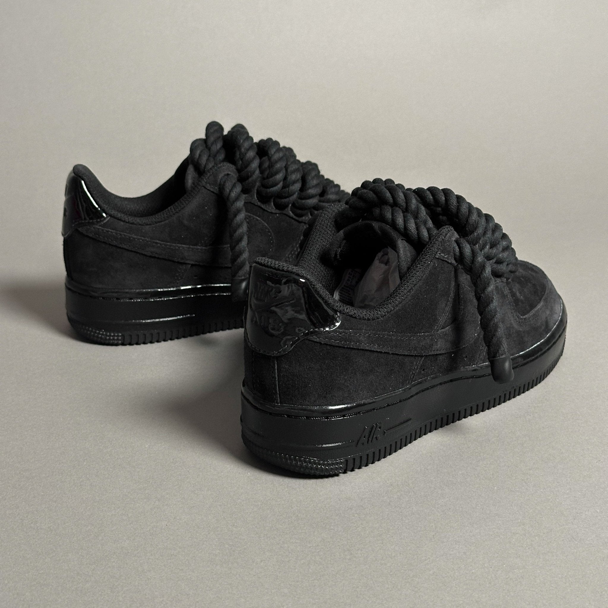 Nike Air Force 1 Vanta Black “Rope Laces Black” V1 - EV8 Style