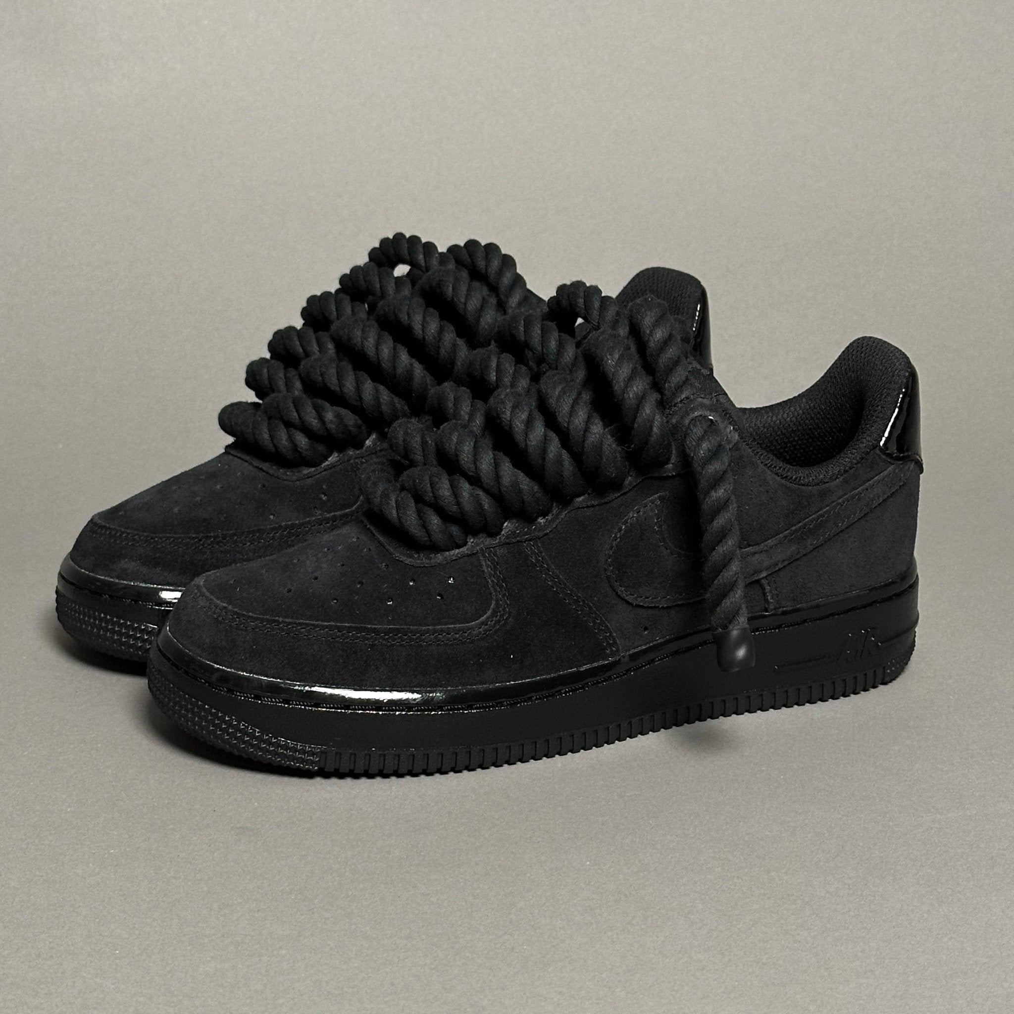 Nike Air Force 1 Vanta Black “Rope Laces Black” V1 - EV8 Style