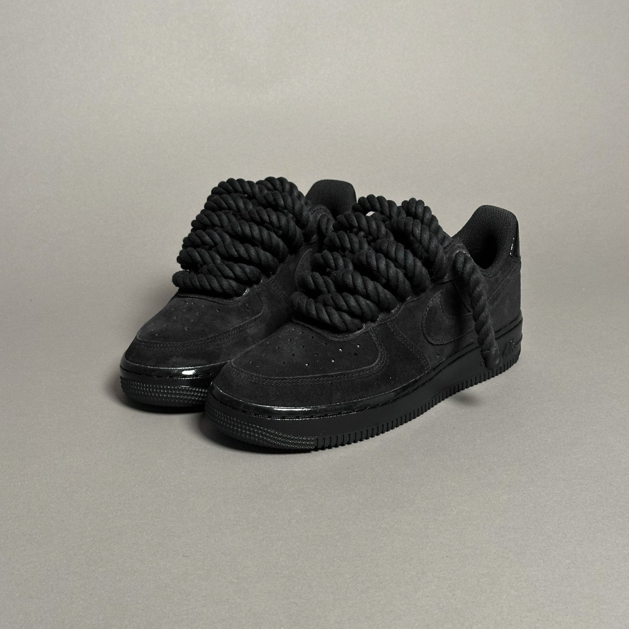 Nike Air Force 1 Vanta Black “Rope Laces Black” V1 - EV8 Style