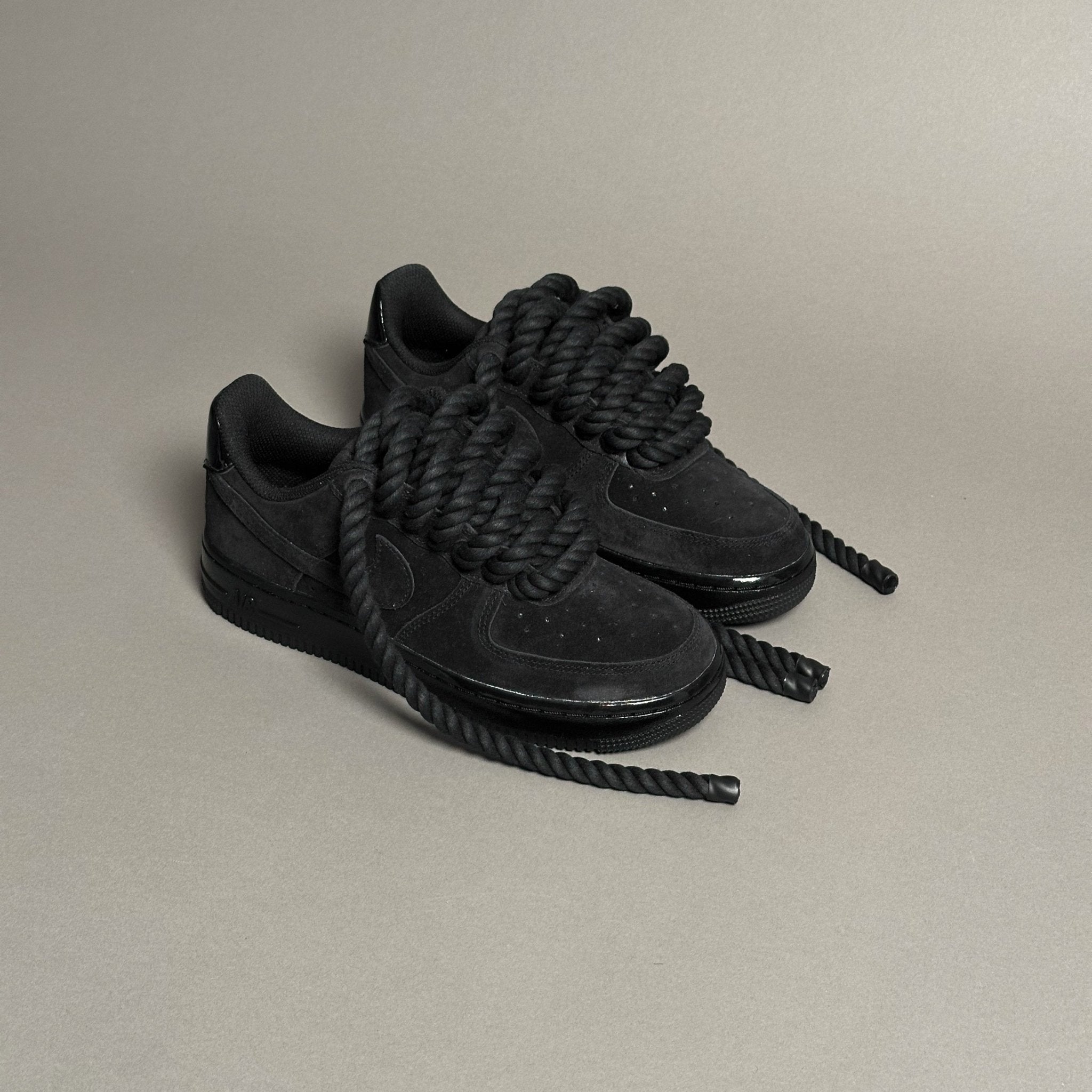 Nike Air Force 1 Vanta Black "Rope Laces Black" V2 - EV8 Style