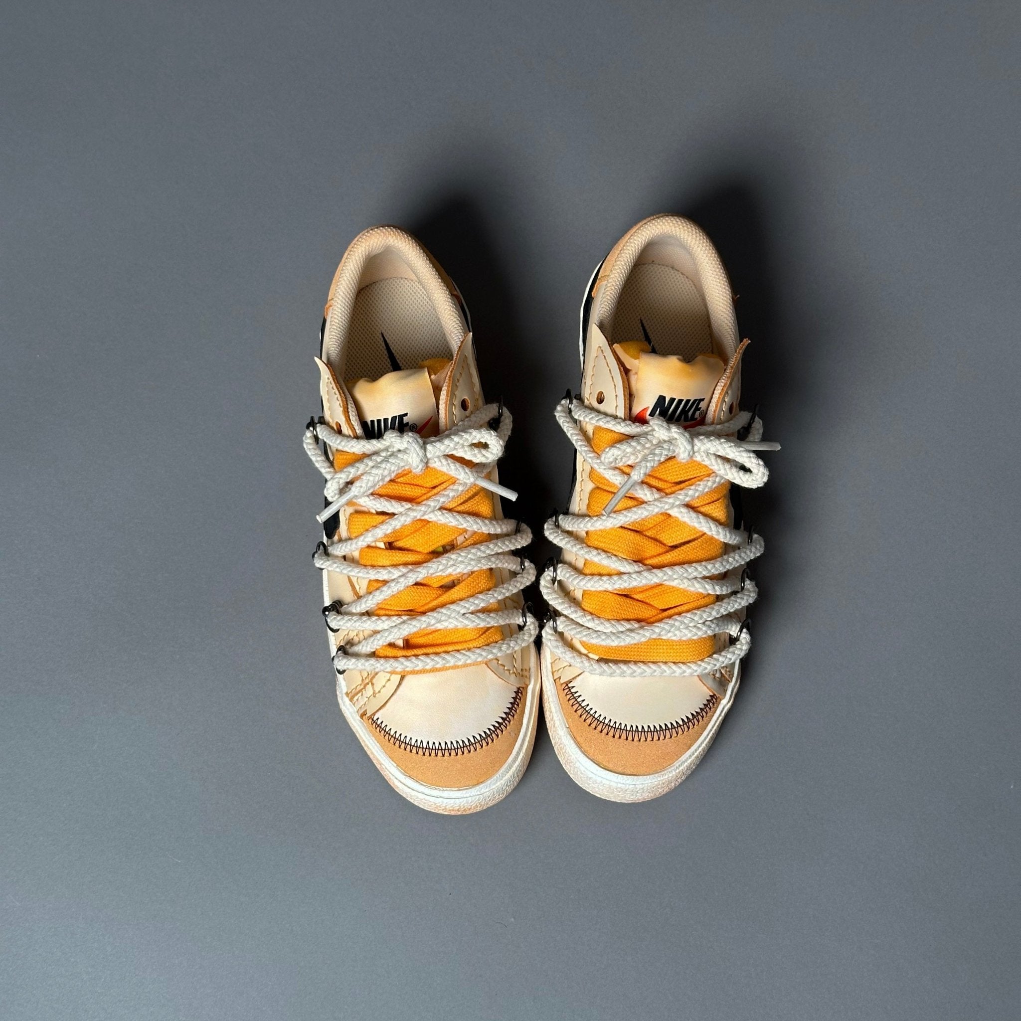 Nike Blazer Low '77 Jumbo Sunshine Orange “Over Laces Rope” - EV8 Style