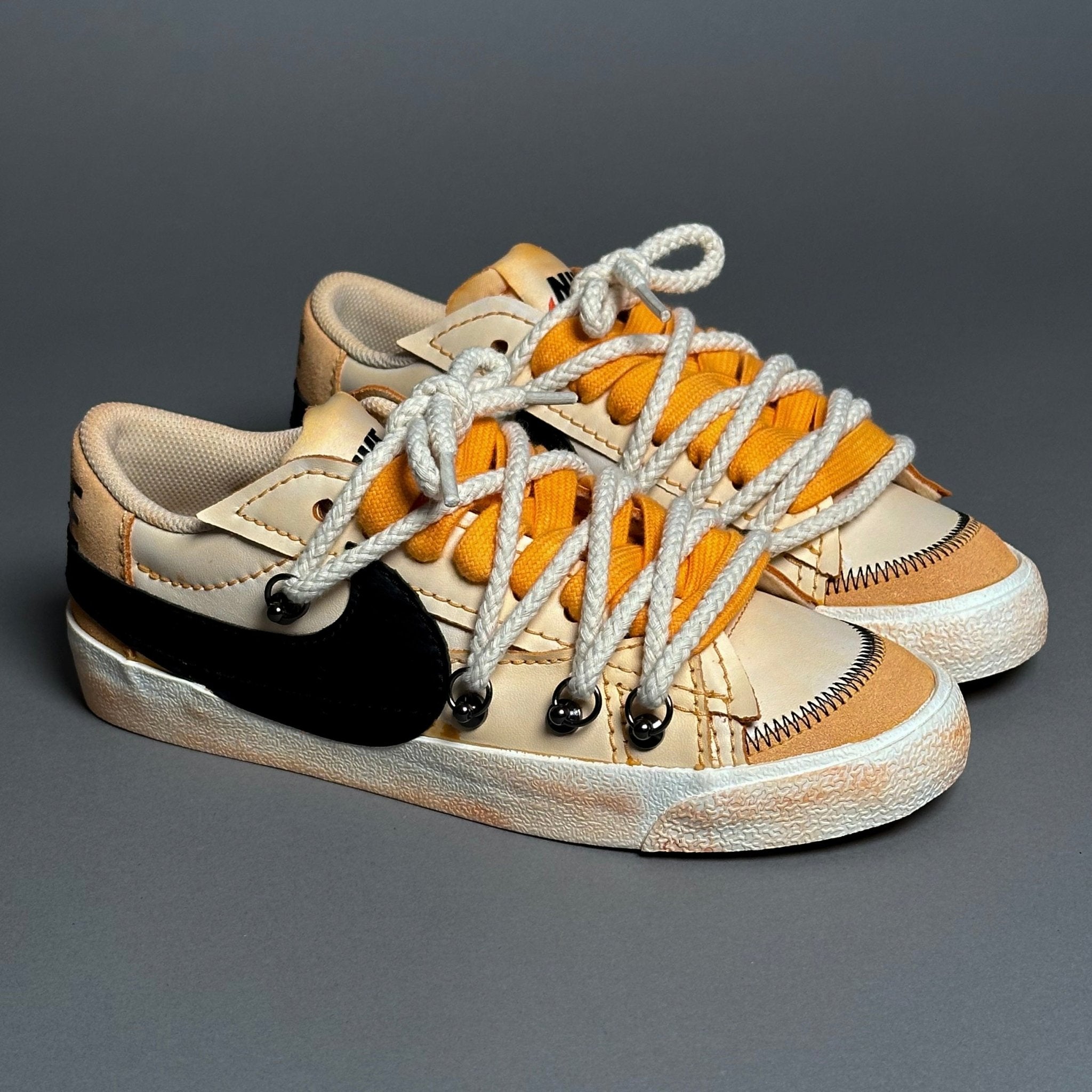 Nike Blazer Low '77 Jumbo Sunshine Orange “Over Laces Rope” - EV8 Style