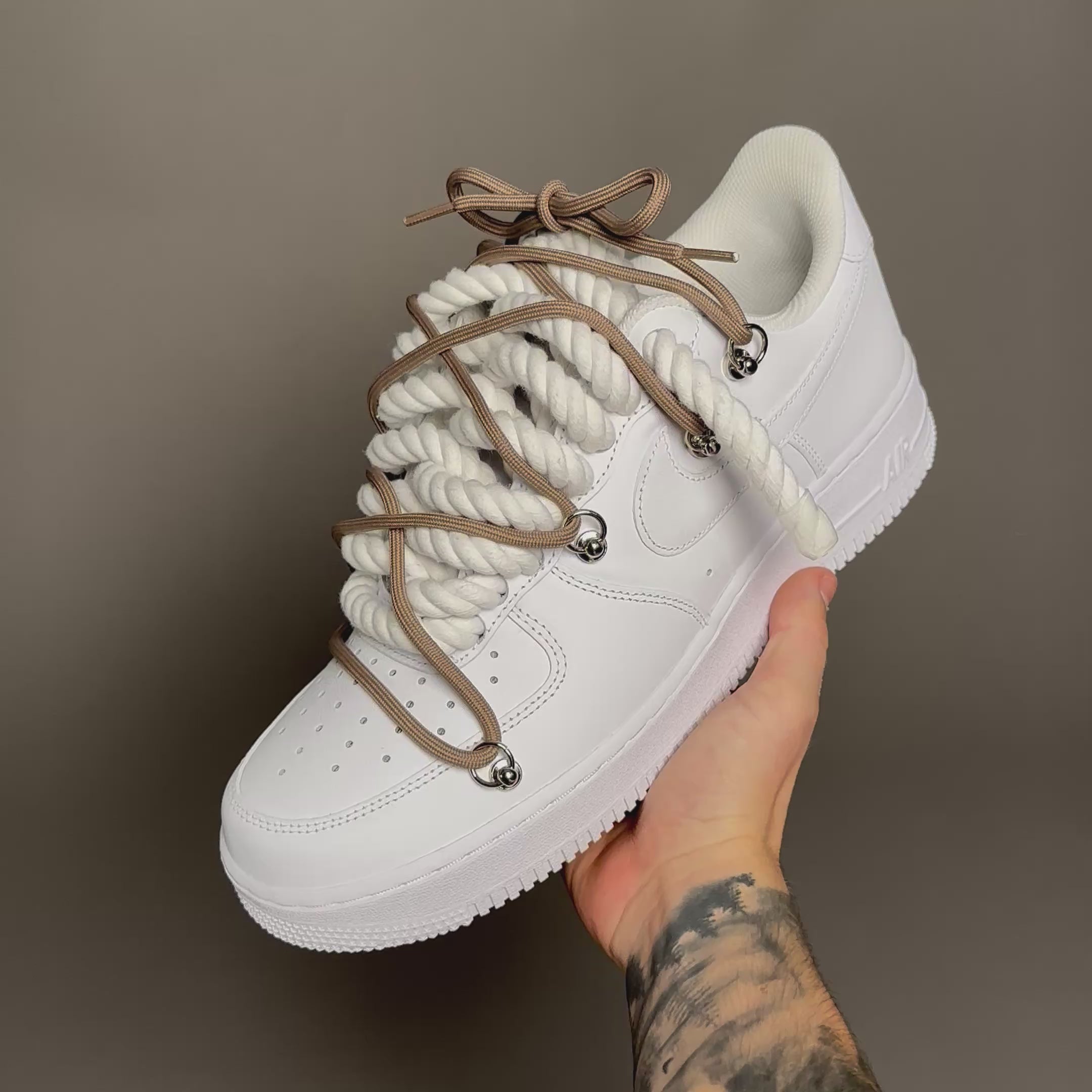 Nike Air Force 1 Corde Lacets Blanc Triple Blanc V1