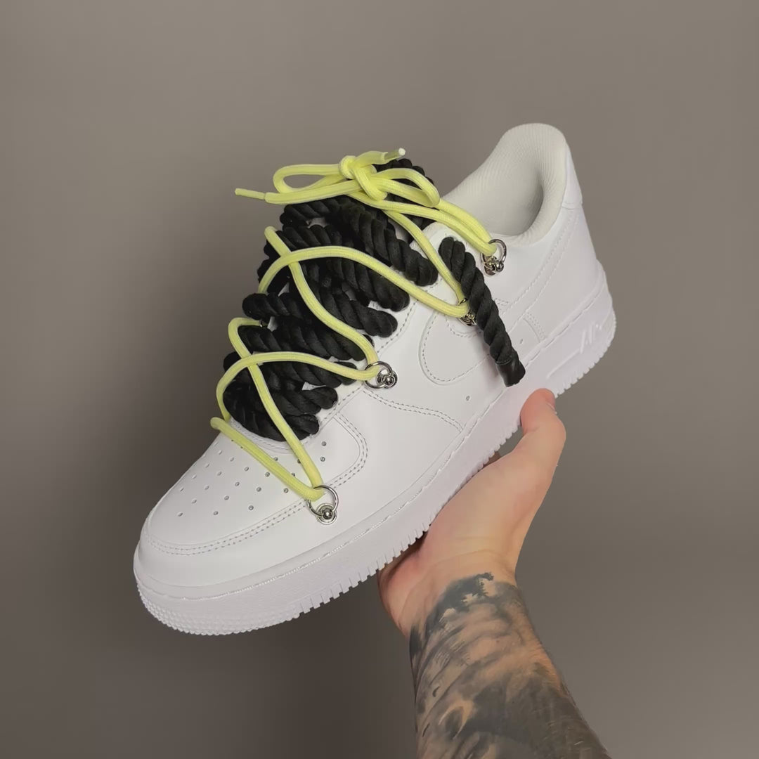 Nike Air Force 1 “Rope Laces Black” Triple Yellow V1