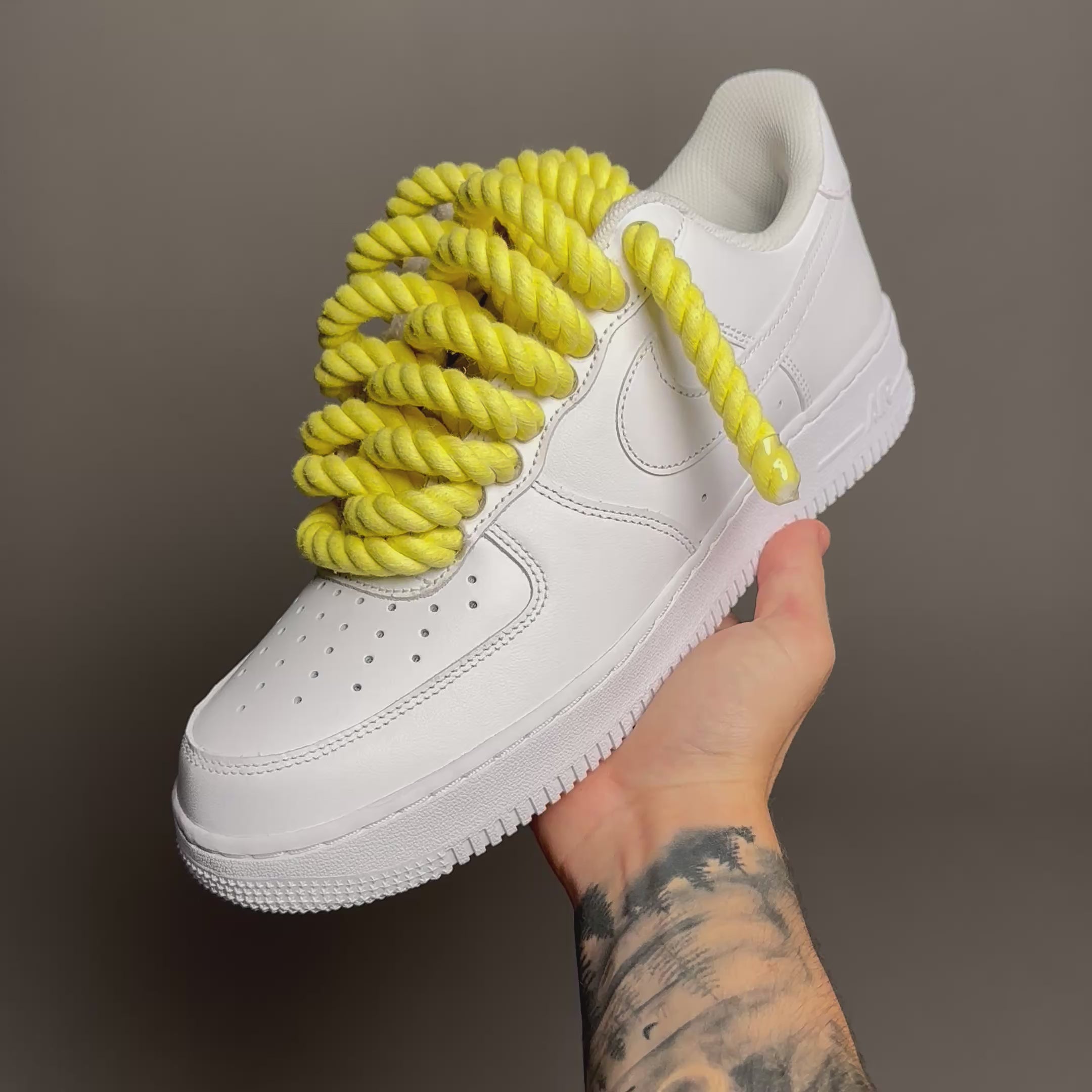 Nike Air Force 1 Rope Laces Yellow Tint V1