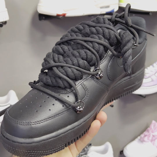 Nike Air Force 1 “Rope Laces Black” Triple Black