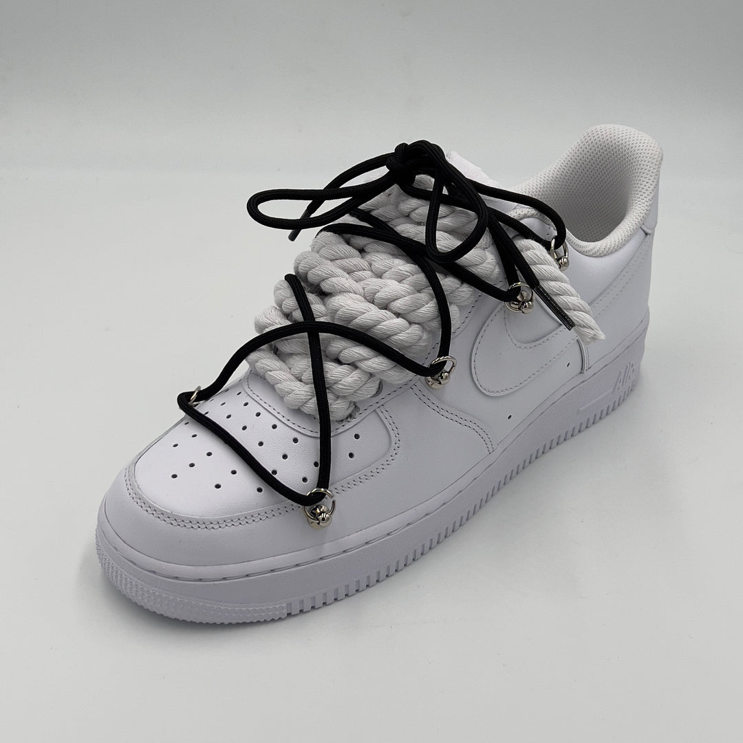 Nike Air Force 1 “Rope Laces White” Triple Black – EV8 Style