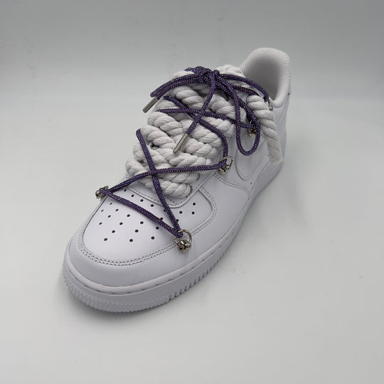 Nike Air Force 1 “Rope Laces” Triple Swarovski Purple - EV8 Style