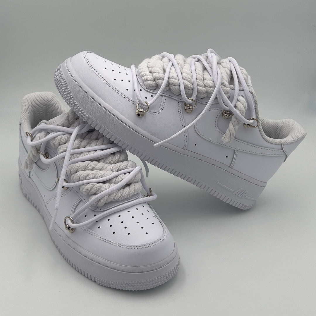 Nike Air Force 1 “Rope Laces” Triple White - EV8 Style