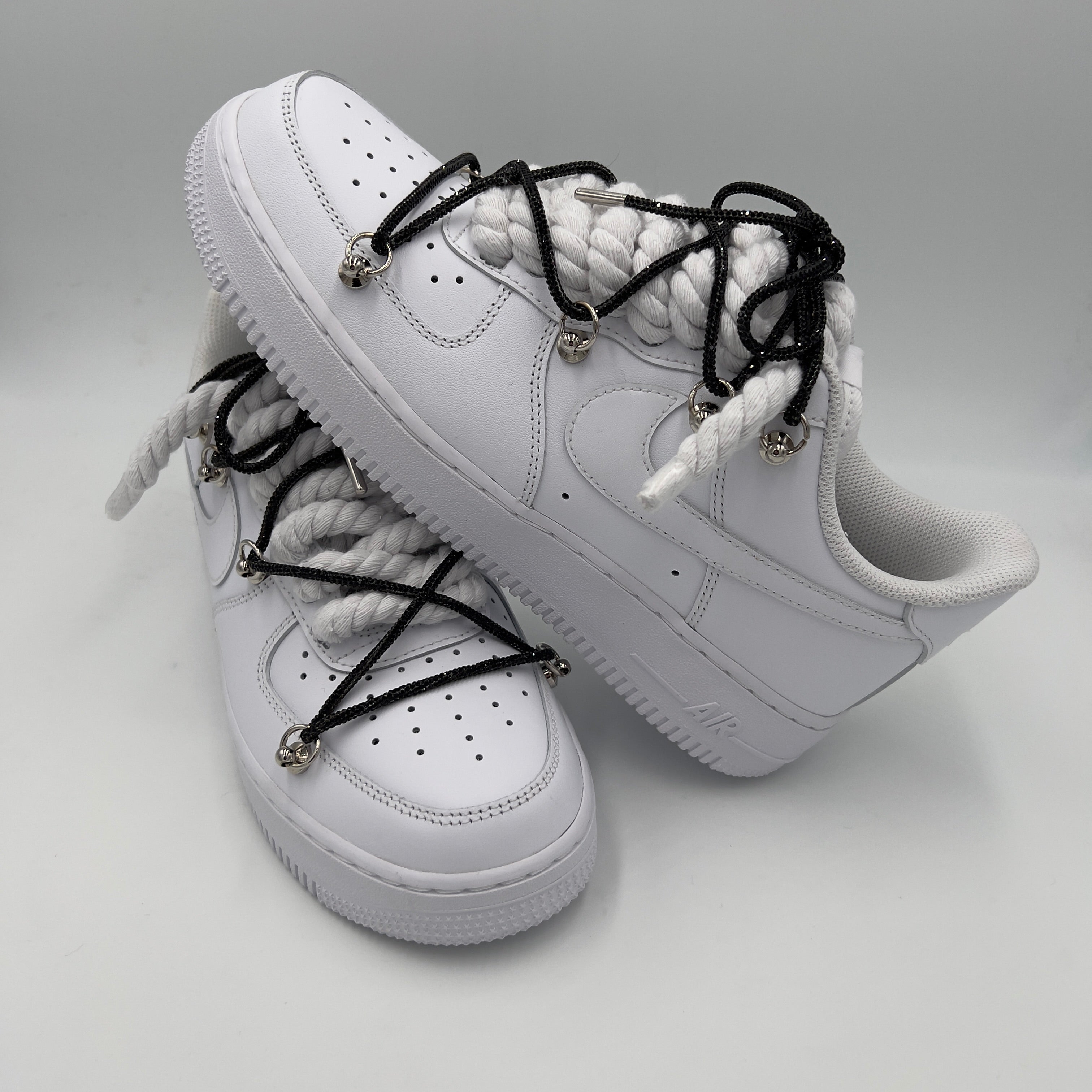 Nike Air Force 1 Rope Laces Triple Swarovski V1 EV8 Style